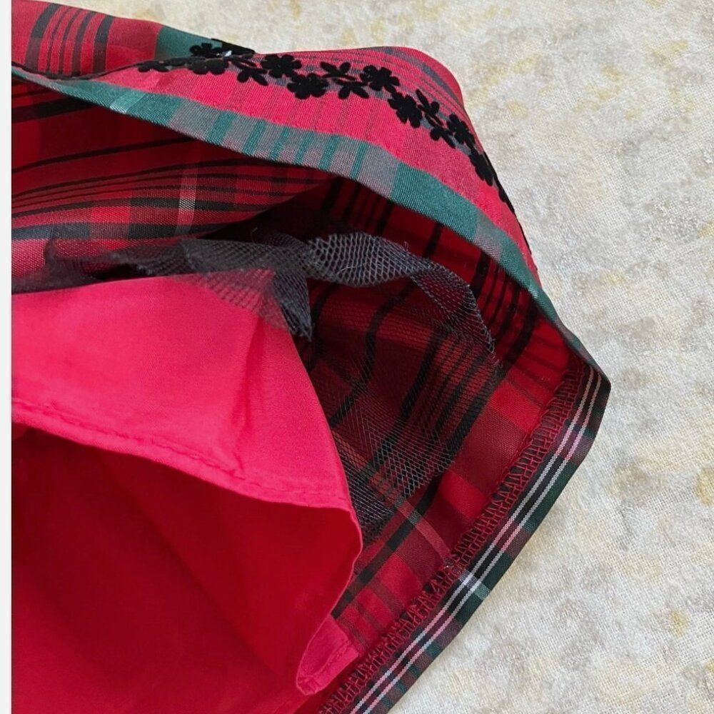 Pippa And Julie Red Plaid And Velvet 2-Piece Holiday Party Dress Nwt Size 18 M — image 5 of 8